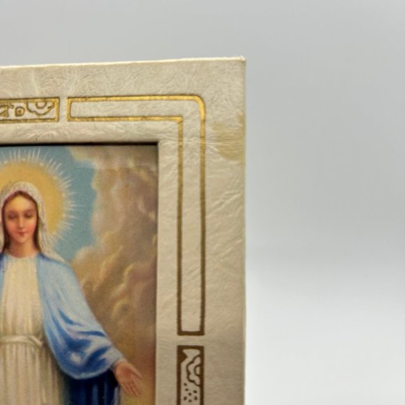 Vintage 1945 Prayer Card Framed Holy Mary - Picture 7 of 8